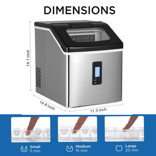 Machine à glaçons de comptoir autonome 40 lb