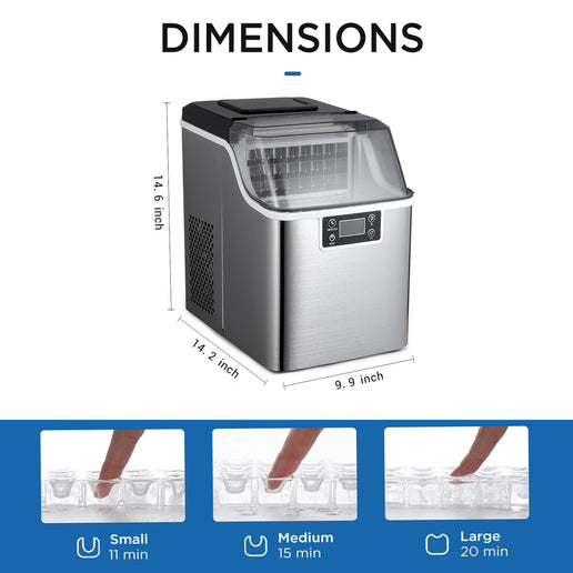 Machine à glaçons de comptoir autonome 45 lb