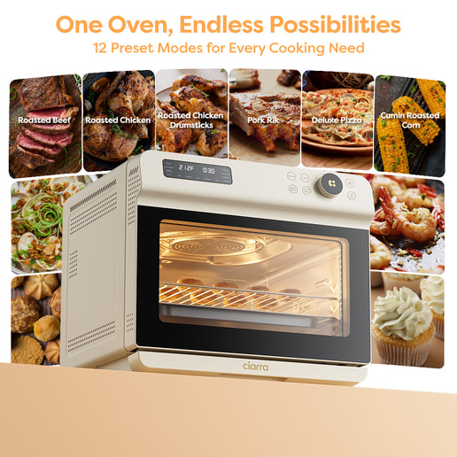 Four grille-pain blanc de 1600 W et 25,4 pintes.