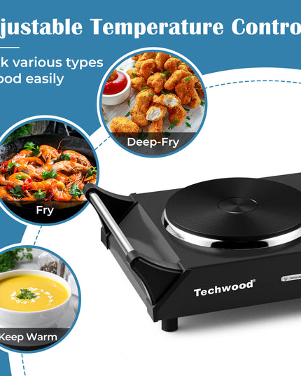 Cuisinière électrique portable argentée à 2 brûleurs de 18,8 cm (7,4 po)