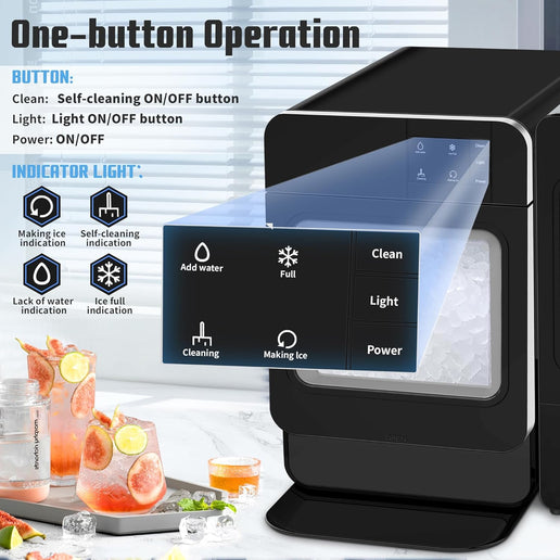 Machine à glaçons portable de comptoir, 16 po, 33 lb, pour glaçons en pépites