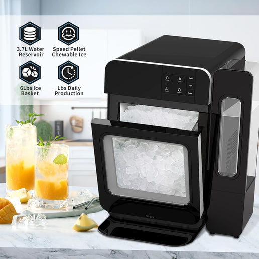 Machine à glaçons portable de comptoir, 16 po, 33 lb, pour glaçons en pépites