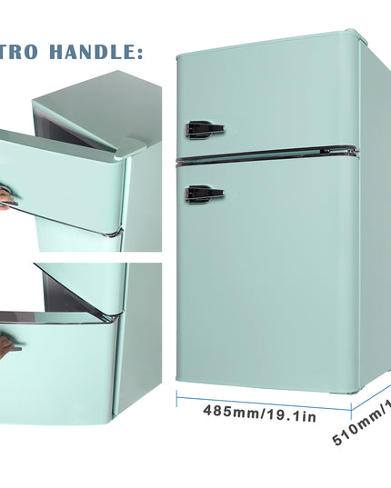 Mini-réfrigérateur rétro de 3,2 pi³ avec congélateur compact