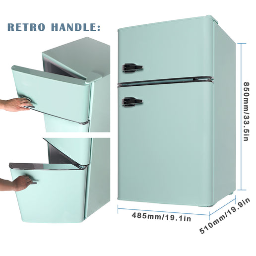 Mini-réfrigérateur rétro de 3,2 pi³ avec congélateur compact
