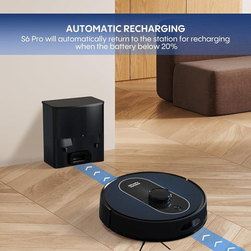 Aspirateur et laveur robot 5 en 1 6000 Pa à vidage automatique 