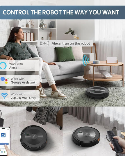 Aspirateur robot 3 en 1 avec Alexa et contrôle via application. 