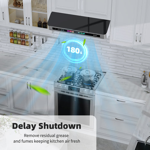 Hotte de cuisinière à conduit sous armoire de 30 po et 900 pi³/min