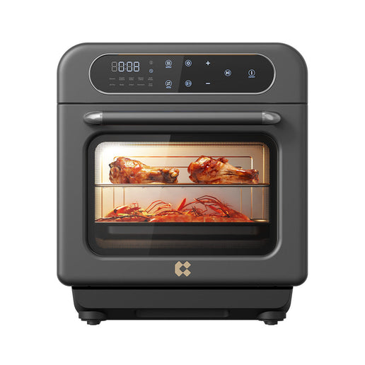 8-in-1 1100-Watt Schnelldampf-Toasterofen mit Heißluftfritteuse