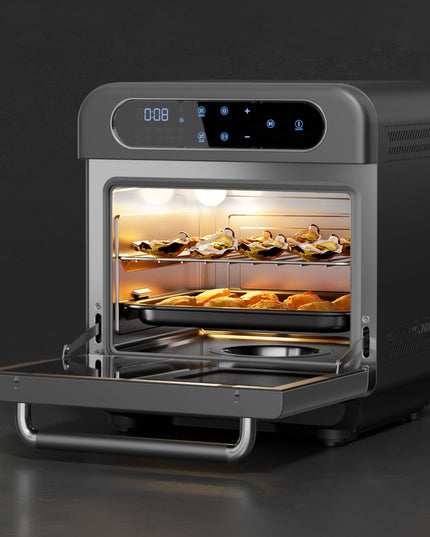 8-in-1 1100-Watt Schnelldampf-Toasterofen mit Heißluftfritteuse