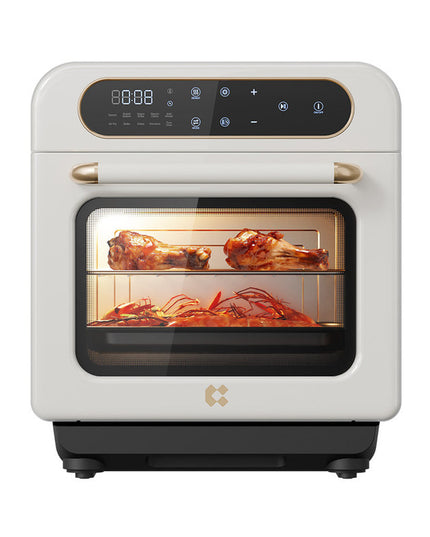 8-in-1 1100-Watt Schnelldampf-Toasterofen mit Heißluftfritteuse