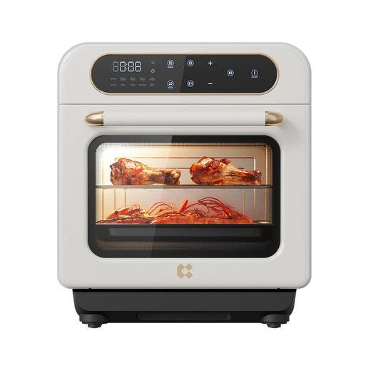 8-in-1 1100-Watt Schnelldampf-Toasterofen mit Heißluftfritteuse
