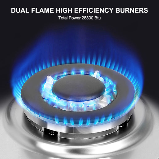 Plaque de cuisson à gaz encastrable de 76 cm (30 po) à 5 brûleurs en acier inoxydable