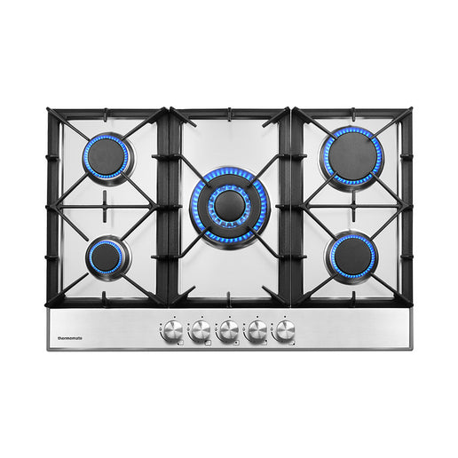 Plaque de cuisson à gaz encastrable de 76 cm (30 po) à 5 brûleurs en acier inoxydable