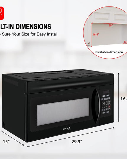 Micro-ondes à hotte intégrée de 1,6 pi³ et 1 000 W