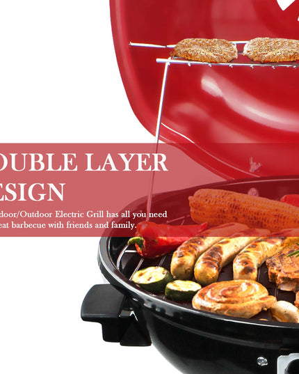 Barbecue électrique Techwood 15 portions pour intérieur/extérieur