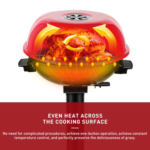 Barbecue électrique Techwood 15 portions pour intérieur/extérieur