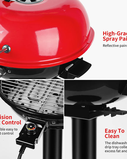 Barbecue électrique Techwood 15 portions pour intérieur/extérieur