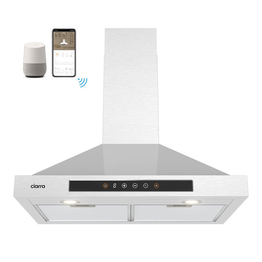 Hotte aspirante intelligente de 76 cm (30 pouces) avec commande vocale